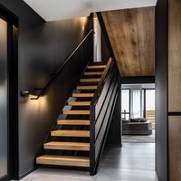 Escalier sur mesure 2026 avec rampes en bois, verre et aluminium - Design moderne pour villa haut de gamme