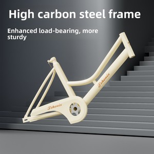 <span class=keywords><strong>Bicicleta</strong></span> Ligera para Mujer Adulta, 18/20/22/24 Pulgadas, Cuadro <span class=keywords><strong>de</strong></span> Acero <span class=keywords><strong>de</strong></span> Alto Carbono, Capacidad <span class=keywords><strong>de</strong></span> Carga <span class=keywords><strong>de</strong></span> 150 kg, Sin Suspensión en la Horquilla, para Ciudad - Product Image 4
