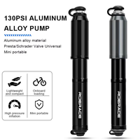 Pompe à vélo portable mini-pompe à air à main haute pression pour vélo de montagne vtt de route gonfleur de pneu Schrader Presta Valve