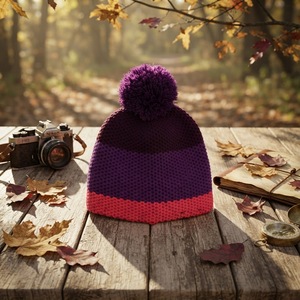 Bonnet <span class=keywords><strong>en</strong></span> tricot épais <span class=keywords><strong>en</strong></span> acrylique avec pompon, doublure polaire, certifié BSCI OEKO-TEX, personnalisable, fabrication OEM, vente <span class=keywords><strong>en</strong></span> gros - Product Image 2