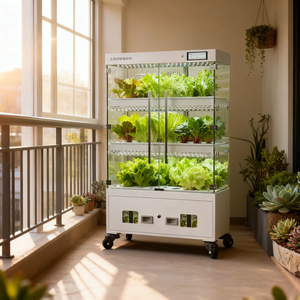 Sistema <span class=keywords><strong>de</strong></span> <span class=keywords><strong>Cultivo</strong></span> Hidropónico Inteligente <span class=keywords><strong>de</strong></span> <span class=keywords><strong>Interior</strong></span> con Gabinete <span class=keywords><strong>de</strong></span> Vidrio <span class=keywords><strong>de</strong></span> 3 Niveles, Habilitado para WiFi, Equipo <span class=keywords><strong>de</strong></span> <span class=keywords><strong>Cultivo</strong></span> sin Suelo Automático - Product Image 2