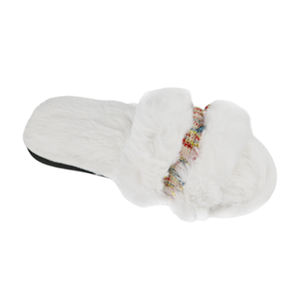 Chaussures en fausse fourrure pour femmes, pantoufles pour la maison, décontractées, plates, à plateforme, en peluche, 2020 - Product Image 5