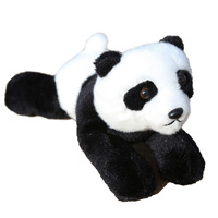 Panda en position couchée pour peluche, rembourrage en coton PP, 31cm-50cm, poupée pour machine à griffes, poupée en tissu, vente en gros