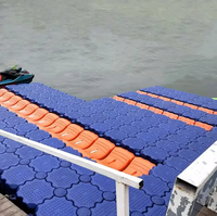 Plateforme flottante pour bateau et jet ski, en forme de U, en PE, résidentielle, résistante aux UV et aux chocs, capacité de charge de 350 kg/m, pour la pêche