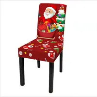 24 Designs New Stretch Washable Santa Design Christmas dining decorative chair back covers