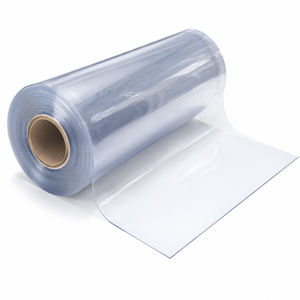 Rouleau de film PVC transparent flexible, feuille de vinyle transparente pour porte et cloison industrielle - Product Image 1
