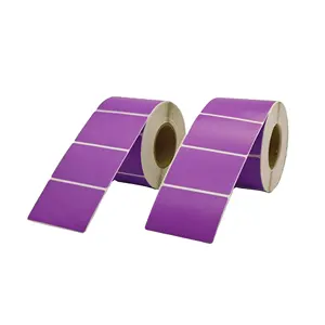 Blank Thermal Printer Sticker Purple Labels 60mm*40mm Permanent Adhesive Colorful Thermal Sensitive Labels