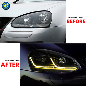ไฟหน้า LED YU GUANG สำหรับรถยนต์ Volkswagen VW Golf <span class=keywords><strong>5</strong></span> / <span class=keywords><strong>Jetta</strong></span> ปี 2006 2010 อัพเกรด Gti Golf <span class=keywords><strong>5</strong></span> <span class=keywords><strong>Mk</strong></span> <span class=keywords><strong>5</strong></span> ไฟหน้าคู่สองสี ไฟหน้า LED - Product Image 3