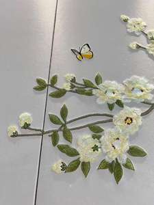 定制3D皮革刺绣家居室内装饰墙板耐用欧洲床头板电视背面柔性墙板 - Product Image 4