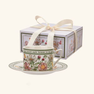 French Sunflower Bloom Ceramic Coffee Cup and Saucer <b>Sets</b> <b>Gift</b> Box Eco-Friendly Ceramic Mug Cute Afternoon <b>Tea</b> Cup - Product Image 5