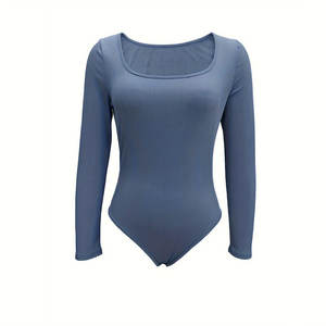 Manches longues col carré mince body cravate <span class=keywords><strong>taille</strong></span> jambe <span class=keywords><strong>large</strong></span> <span class=keywords><strong>pantalon</strong></span> tenues femmes deux pièces ensemble pantalons décontractés - Product Image 5