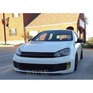 Calandre avant sans logo Volkswagen Golf Mk6, noir piano, plastique ABS, pour calandres de voiture VW - Product Image 5