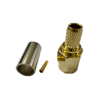 Connecteur SMA mâle RP-SMA-C-J3 cuivre plaqué or RP SMA connecteur mâle à sertir câble RG58