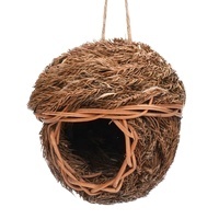Nichoir à oiseaux tissé en matériau naturel