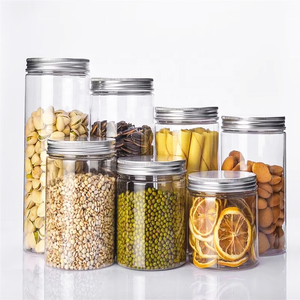 Pots <span class=keywords><strong>en</strong></span> <span class=keywords><strong>plastique</strong></span> PET de qualité alimentaire d'usine Offre Spéciale 100ml 200ml 250ml 300ml 500ml 1000ml pots à épices transparents avec couvercles pour emballage alimentaire - Product Image 1