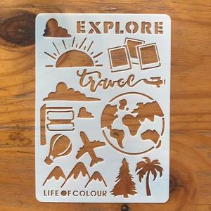 <span class=keywords><strong>Pochoir</strong></span> de création de dessin pour enfant en plastique personnalisé bon marché, ensemble de modèles de <span class=keywords><strong>pochoir</strong></span> de dessin découpé - Product Image 2