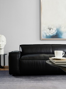 Direct Factory Sale Comfortable Black L-Shaped Leather <strong>Sectional</strong> <strong>Sofa</strong> <strong>Wide</strong> Deep Modular Design for Living Room - Product Image 3
