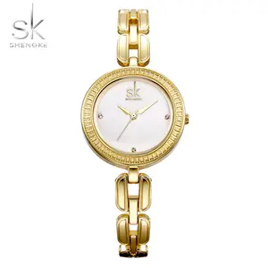 SHENGKE роскошный браслет, женские часы, цепочка, ремешок, ослепительный Алмазный индекс, ювелирные изделия, пряжка, японский кварцевый механизм K0003L