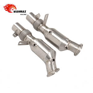 Tuyau de descente haute performance en acier inoxydable pour BMW <span class=keywords><strong>760Li</strong></span> XDrive G12 6.0L <span class=keywords><strong>V12</strong></span> bi-turbo - Tuyau avant avec catalyseur à haut débit - Product Image 3