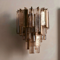 Lustre en verre Art Déco de luxe sur mesure, luminaire suspendu vintage en métal superposé, hauteur réglable, lampe suspendue moderne
