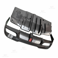 Diffuseur arrière en fibre de carbone avec éclairage LED pour Mercedes-Benz Classe C W205 C63 AMG 4 portes 15-21, lèvre de pare-chocs arrière, pièces automobiles