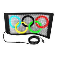 Pantalla LED Flexible programable a todo Color, tablero de visualización de publicidad, alto brillo, para tienda