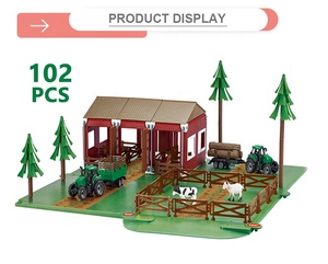 Interesting pretend play barn series animals tractor farm toy set with 102 pcs - Product Image 3