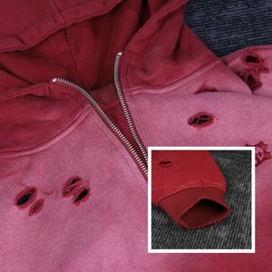 Sudadera con Capucha para Hombre, Lavada al Ácido, de Alta Calidad, con Logotipo Estampado y Bordado, Sudadera con Capucha Moderna y Desgastada, Personalizable - Product Image 4