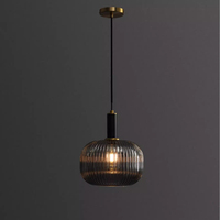 Candelabro de pantalla de cristal de latón moderno contemporáneo VH diseño de lujo Simple para dormitorio ático pequeña lámpara de cobre techo