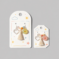 Cartes de présentation personnalisées pour boucles d'oreilles à motifs imprimés, cartes à suspendre en papier de forme irrégulière pour bijoux, colliers, bracelets et emballages cadeaux