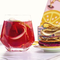 Teh Herbal Pelangsing Segar Buatan Tangan Grosir dengan Irisan Buah Naga dan Bunga, Teh dalam Kemasan