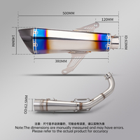 Nuevo Sistema de Escape Completo para Yamaha XMAX300 2014-2024, Tubo de Escape de Acero Inoxidable con Punta de Fibra de Carbono