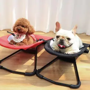 Pet rocking chair floor-standing rocking bed portable sun chair adjustable folding dog bed