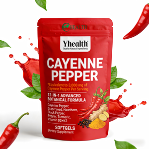 Vitamin Takviyeleri Bağışıklık Desteği OEM/ODM Saf Doğal Sağlık Takviyeleri Özel Etiketli Cayenne Biber Yumuşak Kapsülleri Sağlık Hizmetleri İçin - Product Image 1