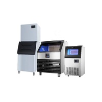 Machine à glaçons commerciale automatique 100 kg/24h, refroidie par air, en acier inoxydable, contrôle numérique, YueCool, pour magasins de boissons, pubs