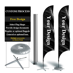Ý Tưởng Quà Tặng Bán Buôn Flex Bay Bãi Biển Cờ Biểu Ngữ Đứng Quảng Cáo Khuyến Mại Tùy Chỉnh Lông Cờ Biểu Tượng Tùy Chỉnh In Ấn - Product Image 4