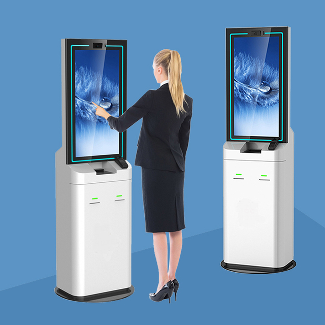 32'' Interactive Floor Standing Automatic Touch Screen Self-service POS Payment Terminal LCD Kiosk