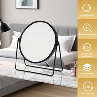 Support en métal doré vintage double face rotatif 3x5x grossissement personnalisé décor d'art en fer pour miroir cosmétique