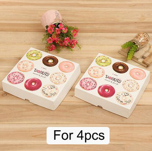 กล่องบรรจุภัณฑ์ขนมโดมัทส์ ขายส่ง 1 ชิ้น 2 ชิ้น 4 ชิ้น กล่องเบเกอรี่ เค้ก คุกกี้ โดนัท กล่องกระดาษ บรรจุภัณฑ์อาหาร - Product Image 5