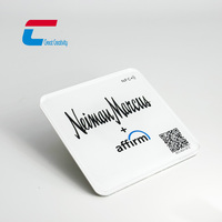 Programable 100*100mm 120*120mm NTAG213 215 216 Chip incrustado placa NFC hoja acrílica Placa de revisión NFC para revisión Boost