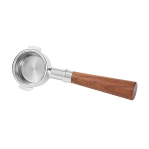 Porte-filtre à <span class=keywords><strong>café</strong></span> BANLEE 58 mm sans fond et à bec simple/double avec poignée personnalisée, compatible avec la machine à expresso E61 - Product Image 1