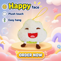 Porte-clés en peluche amusant et écologique en forme de nuage pastèque, vente en gros, grande quantité, plusieurs styles, jouets emoji en peluche pour garçons