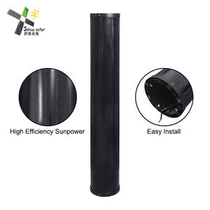 Silindir yuvarlak cam Cell hücre tüpleri şekil 50w * 2 100W tam siyah fiyat GÜNEŞ PANELI cihaz için uygun güvenlik kamerası kutup - Product Image 4