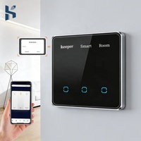 Interrupteur mural intelligent Tuya avec affichage de nom LED DIY, compatible EU/UK, contrôle par application