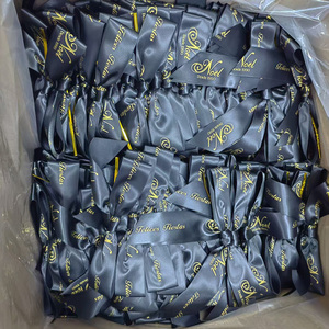 High Quality Polyester Ribbon <strong>Pre</strong> Made Custom Satin Ribbon Bows for Gifts with logo <strong>Printed</strong> and Clip - Product Image 1