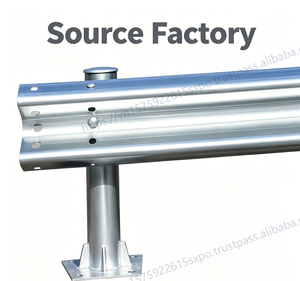 Barrière de circulation en acier galvanisé, garde-corps routier en W, barrière de sécurité métallique pour voie médiaine, pour zone de stationnement autoroute - Product Image 4