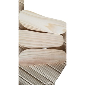 Plantillas de masaje de madera maciza con diseño de cedro, tamaño personalizable para pantuflas, cómodas, color madera natural - Product Image 1