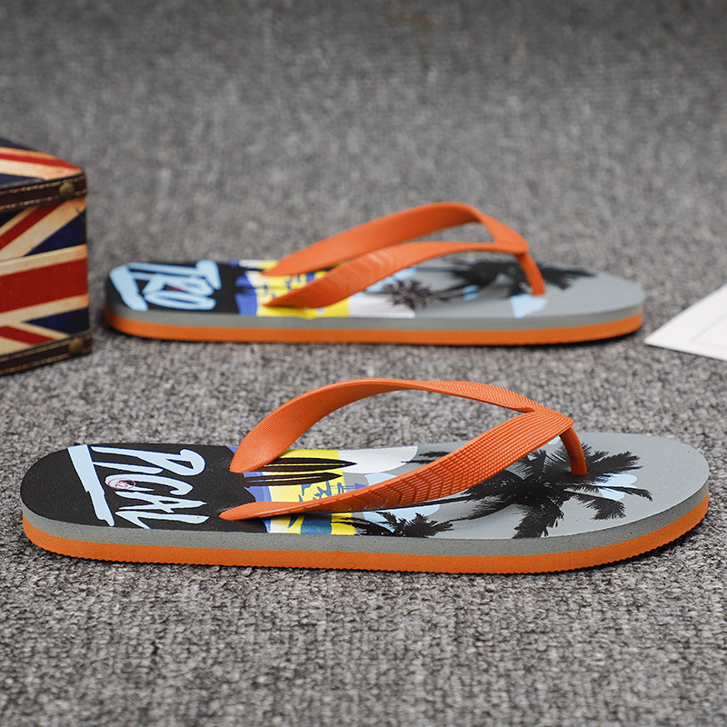 Customized Logo Flip Flops Slipper For Men PVC PE Beach Flipflops Slippers