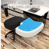 Gewebtes Memory-Schaum Gel-Sitzkissen in Blau mit Wabenstruktur, umweltfreundlich, für Bürostühle, U-Form-Design, abnehmbar, waschbar, leichtgewichtig für