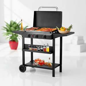 Parrilla de Gas Propano de Superficie Plana, 3 Quemadores, Recubrimiento en Polvo, Portátil, para Exteriores, para Fiestas - Product Image 3